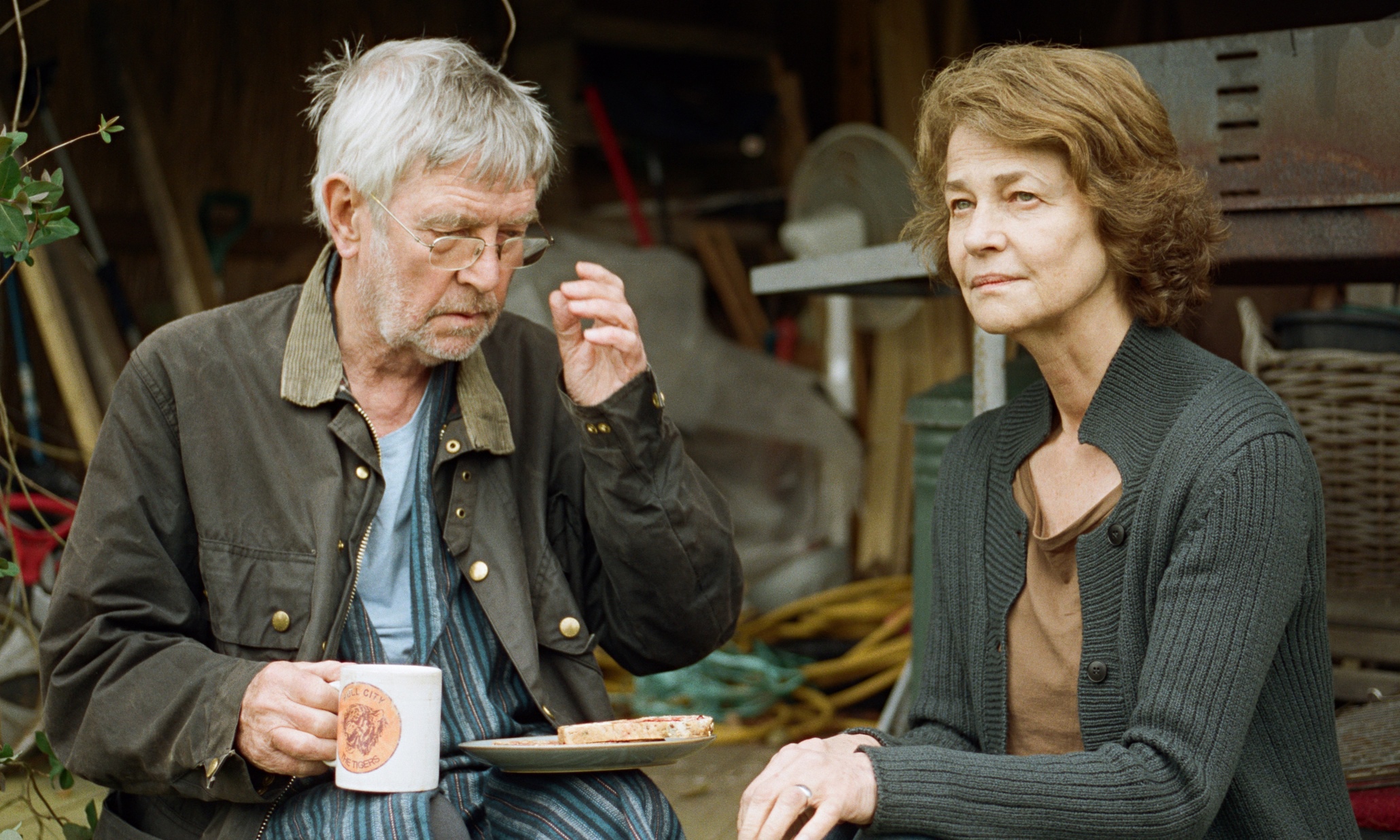 Tom Courtenay and Charlotte Rampling as Geoff and Kate in 45 Years.