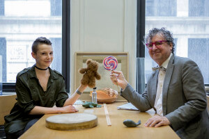 NYU doctoral candidate Aenne Brielmann, left, and NYU Professor Denis Pelli