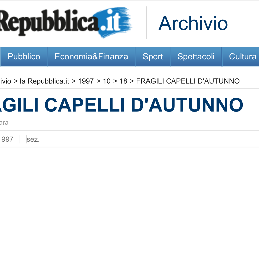 Repubblica Salute festeggia il numero 1.000. Primo numero il 5 maggio 1995. Dal 1997 la cosmesi diventa scientifica